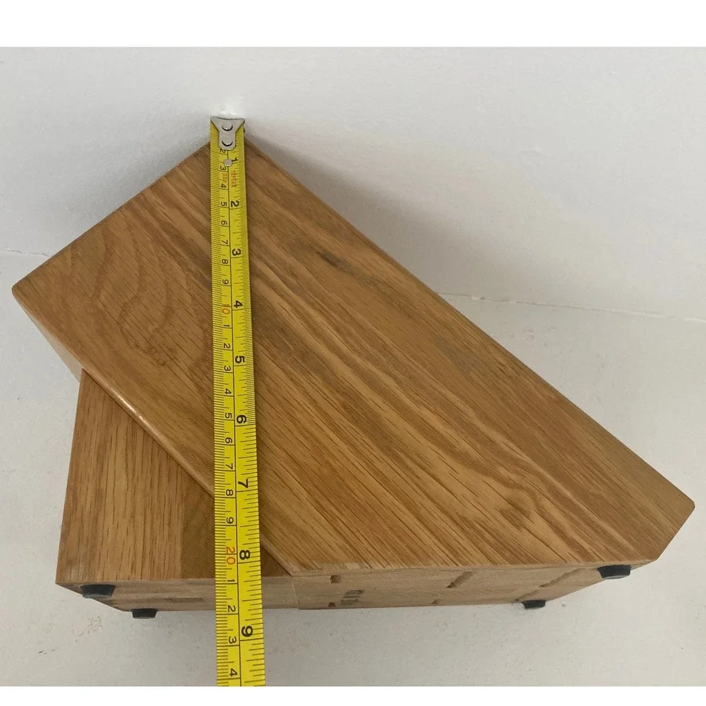 VTG CUTCO Honey Oak Solid Wood 10 Slot Homemaker Knife Block USA Made Cookware